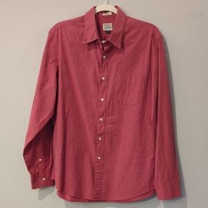 J. Crew Men's Button-Down Shirt Classic Red size Medium
